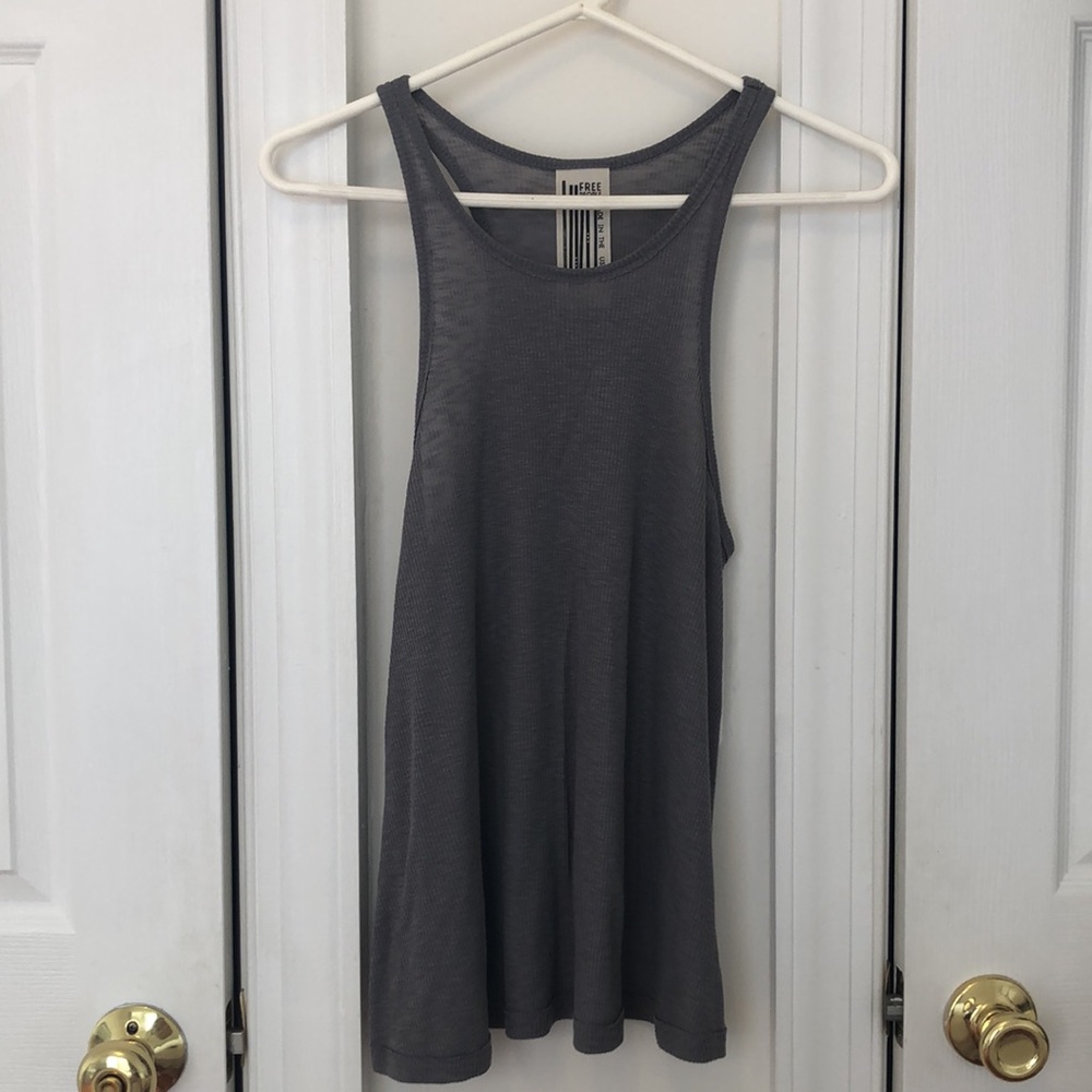 Grey free people tank top